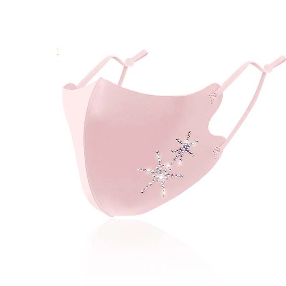 Adjustable Safe Reusable Anti Haze Sun protection Breathable Rhinestone Anti-Dust Face Cover Dust Mask Health Care Face Mask