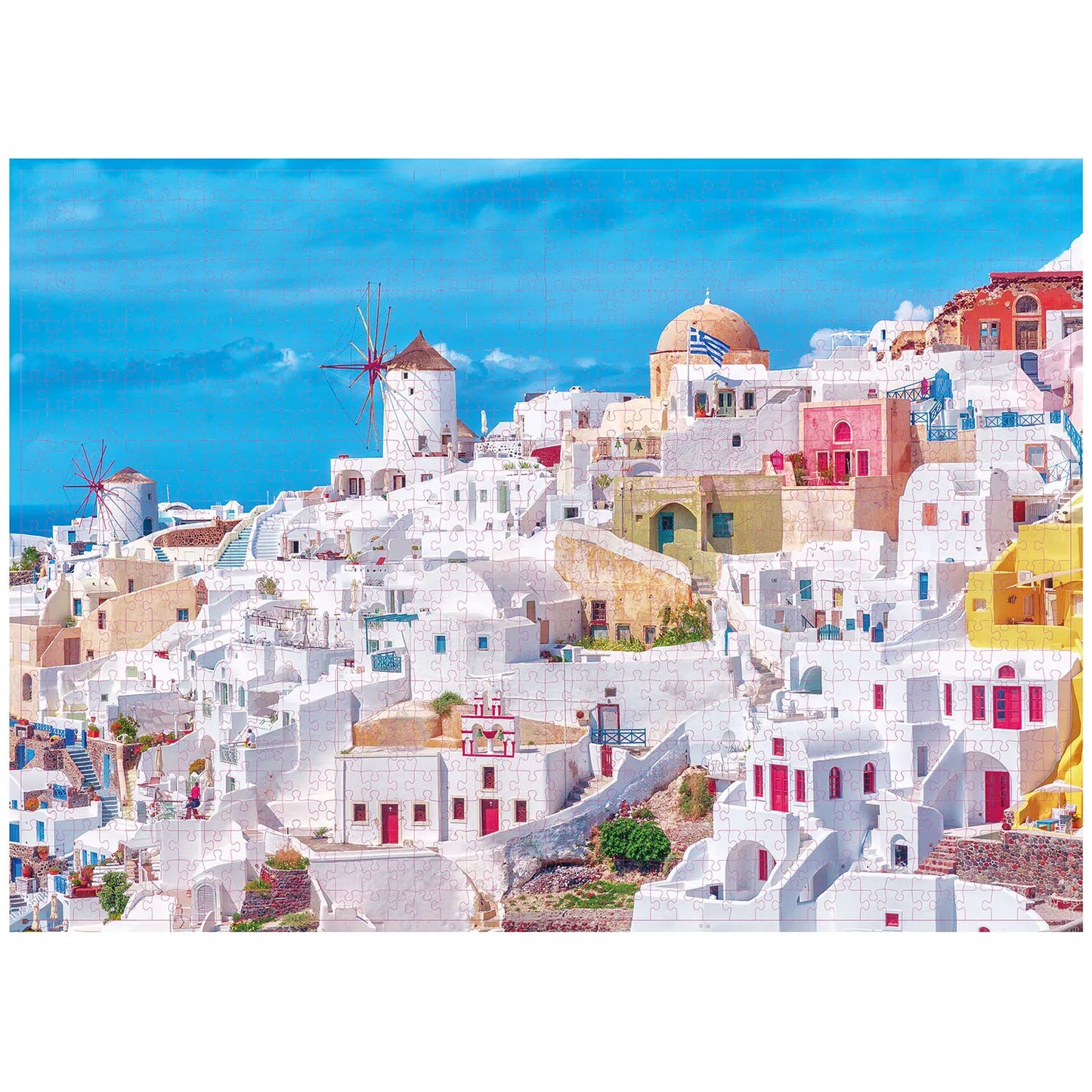 1000 Pieces The Santorini Town Jigsaw Puzzle Home Decor Adults Puzzle Games Family Fun Floor Puzzles Educational Toys for Kids
