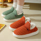 2025 Fashion Couple Winter Warm Plush Slippers Thick Sole Non Slip Casual Cotton Shoes Woman Corduroy Soft Indoor Home Slippers