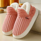 2025 Fashion Couple Winter Warm Plush Slippers Thick Sole Non Slip Casual Cotton Shoes Woman Corduroy Soft Indoor Home Slippers