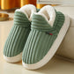 2025 Fashion Couple Winter Warm Plush Slippers Thick Sole Non Slip Casual Cotton Shoes Woman Corduroy Soft Indoor Home Slippers