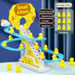 Electric Duck Climbing Stairs Toy Duck Track Racing Slide Music Roller Coaster Toys Children Gift Electronic Pets for Boys Girls