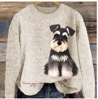 Womens Stylish Crew-neck Sweatshirt Casual Top For Fall And Winter