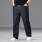 Loose-fit Straight-leg Plus-size Mens Baggy Pants With Elastic Waist