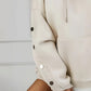 Womens Casual Stylish Solid-Color Mid-Length Sweater With Front Buttons